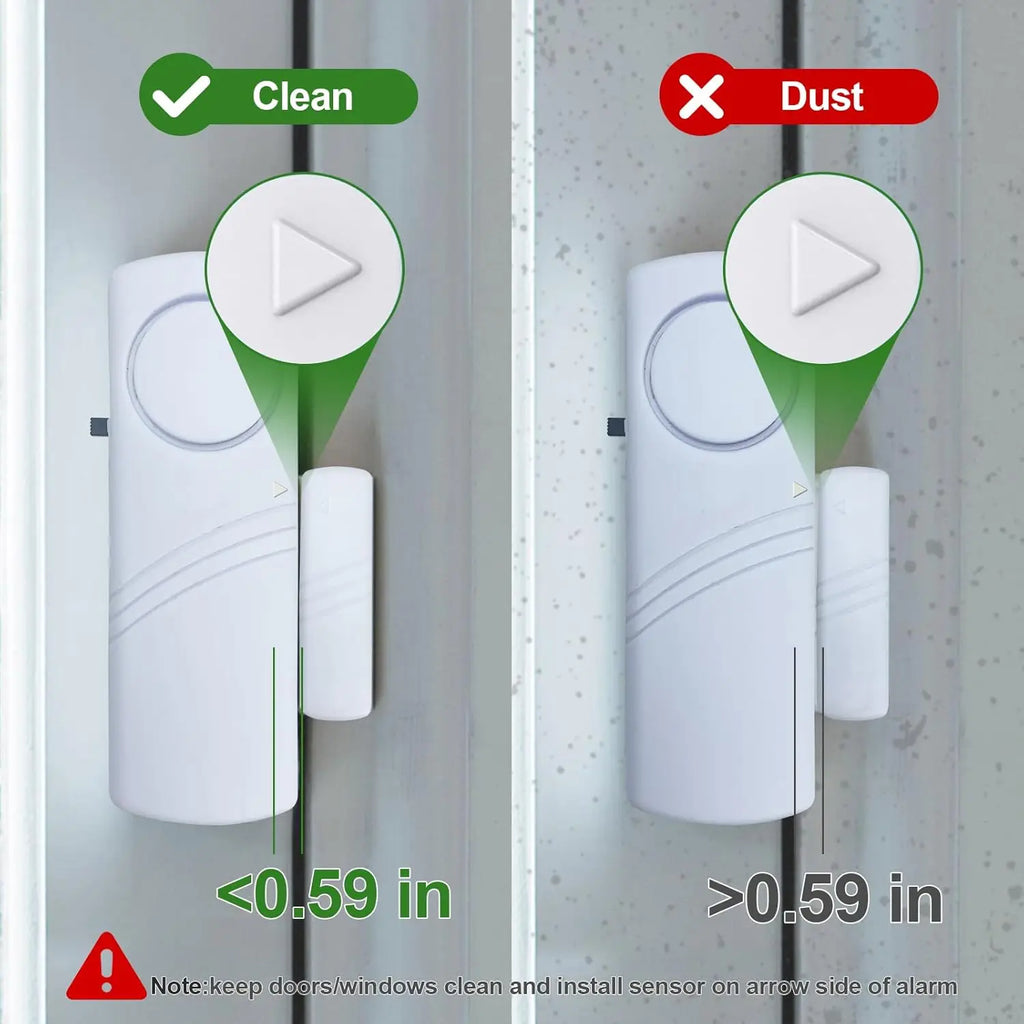 5pcs/10pcs Wireless Door Window Sensor Alarm 95db Anti-theft 433mhz Door Contact Detector Magnetic for Home Security Protection