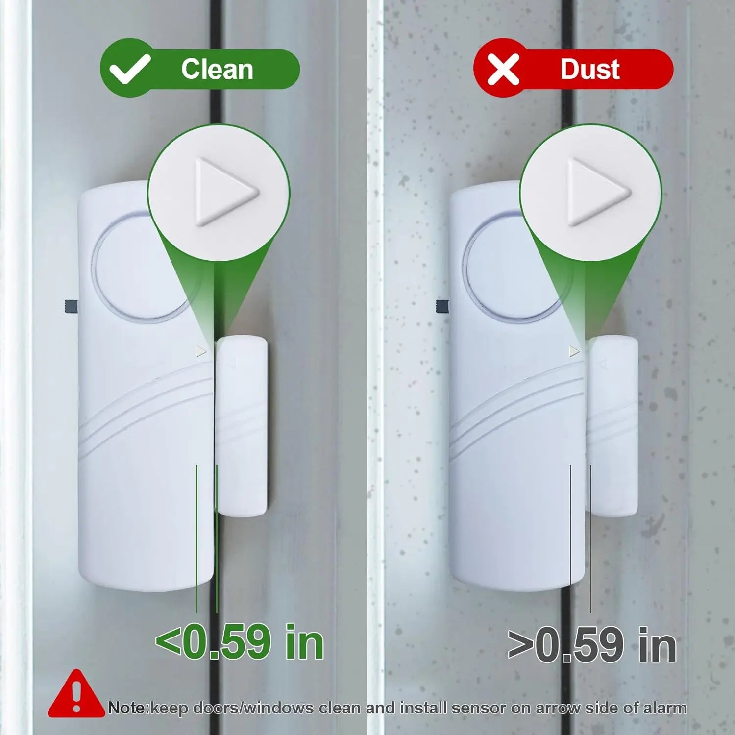 5pcs/10pcs Wireless Door Window Sensor Alarm 95db Anti-theft 433mhz Door Contact Detector Magnetic for Home Security Protection