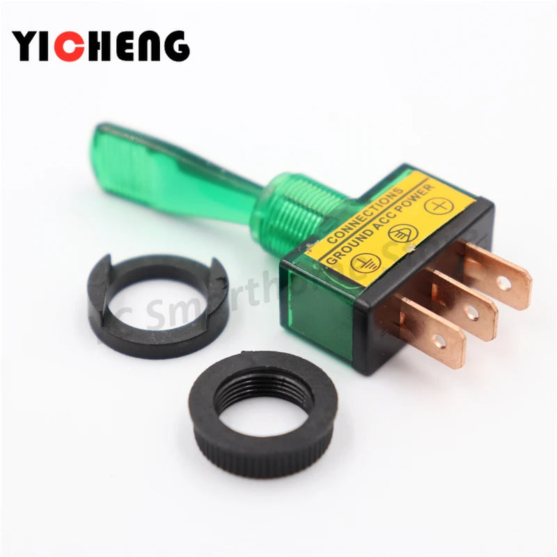 4Pcs Car Toggle Switch 12V Illuminated Car Rocker Switch 20A Rocker Switch Red Blue Green Yellow