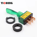 4Pcs Car Toggle Switch 12V Illuminated Car Rocker Switch 20A Rocker Switch Red Blue Green Yellow