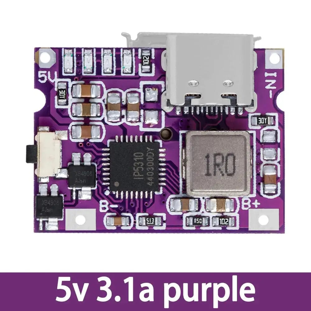 Type-C USB 5V 3.1A Boost Converter Step-Up Power Module IP5310 Mobile Power Bank Accessories With Switch LED Indicator