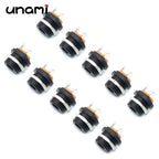 10Pcs DC Power Jack Socket Female Connector 5.5x2.1mm 3.5x1.3mm DC005 DC022 DC099 DC Plug Socket Nut Panel Mount Adapter