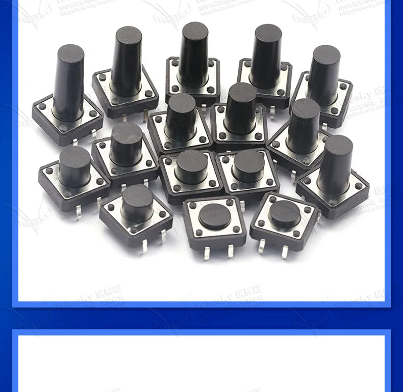 20PCS 12x12mm X4.3/5.5/6/7/8/9/10mm Micro Push Tact Switch 4pin Touch Button Mini Tactile Pushbutton Toggle Pcb Momentary Switch