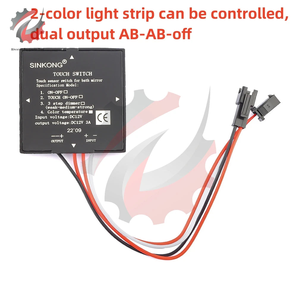 DC 5-12V Bathroom Mirror Switch Touch Switch Sensor Stepless LED Inductive Dimming Touch Dimmer Switch for Led Light Mirror