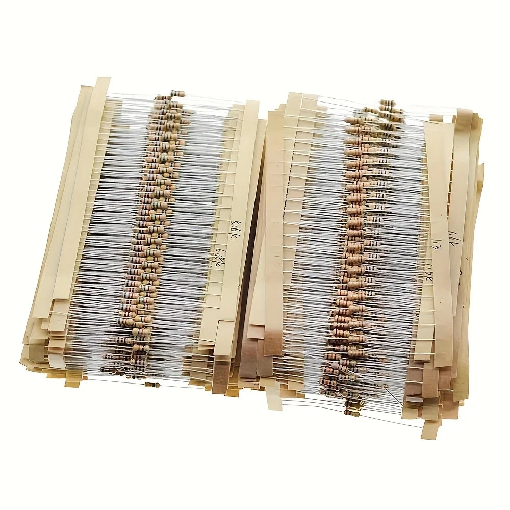 3120pcs 156 Values 1 -10M Ohm 1/4W 5% Carbon Film Resistors Assortment Kit Electronic Components