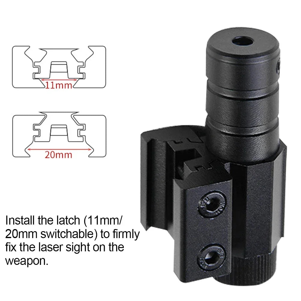 Mini Laser Pointer Red Dot Laser Sight with 635-655nm Adjustable 11mm/20mm Rail Mount Toy Gun Pistol Laser Sight