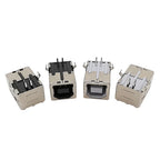 5Pcs B Type USB 2.0 Connector Female Socket Right Angle PCB Soldering Printer Interface Repair