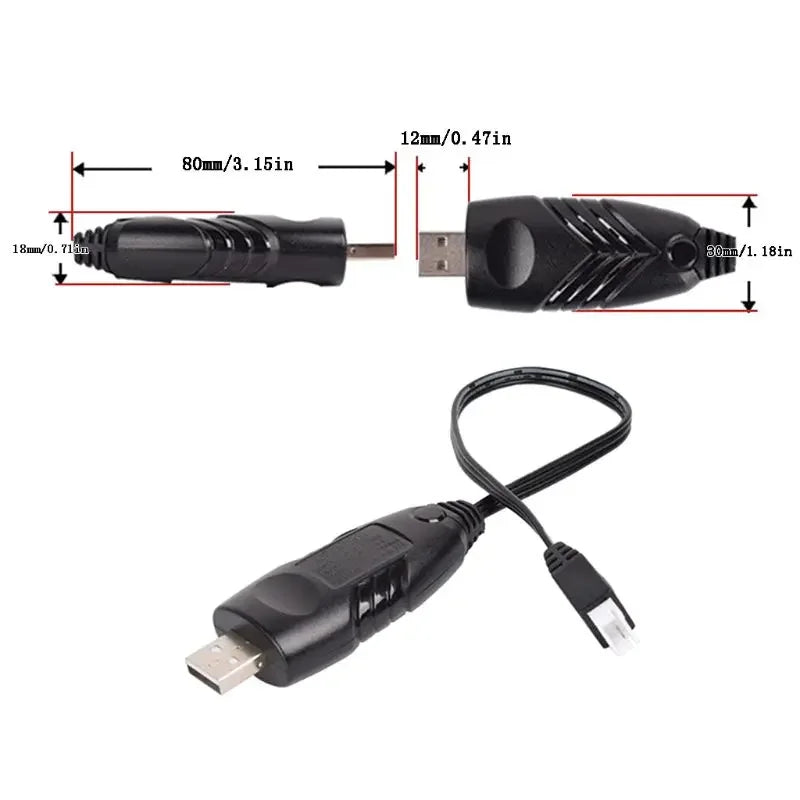7.4v Charger XH-3P 2S Lipo Battery Fast Charging Electric for Cars RC Drone Toys Spare parts USB Charger 2000/1000/500mA