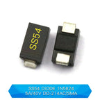 20PCS SMD Schottky Diode SS12 SMA SS14 1N5819 SS24 SB240 SS26 SR260 SS54 1N5824 SS34 1N5822 SR360 SS36 SS110 SB1100 SS2200