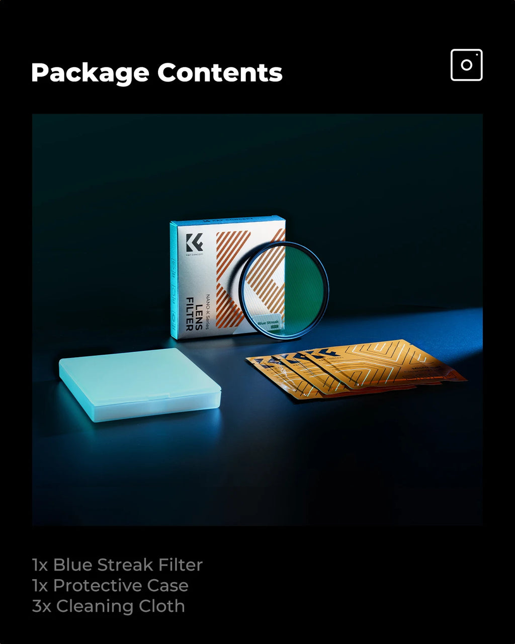 K&F CONCEPT Effects Filters Kaleidoscope Prism/Spiral Halo/Split Diopter/Motion Blur/4 6 8 Points Camera Lens Filter Photography