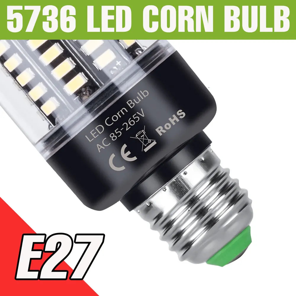 30W LED E27/E26 Corn Light Bulb E14 Chandelier Lamp B22 Ceiling Bulbs AC 85-265V No Flicker For Home Living Room Cold/Warm White