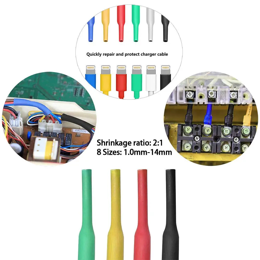 1/5/10M Black Thermoresistant Heat Shrink Tube Wire Cable sleeve Heat Shrink Tubing Insulated Sleeving wire Connector Protector