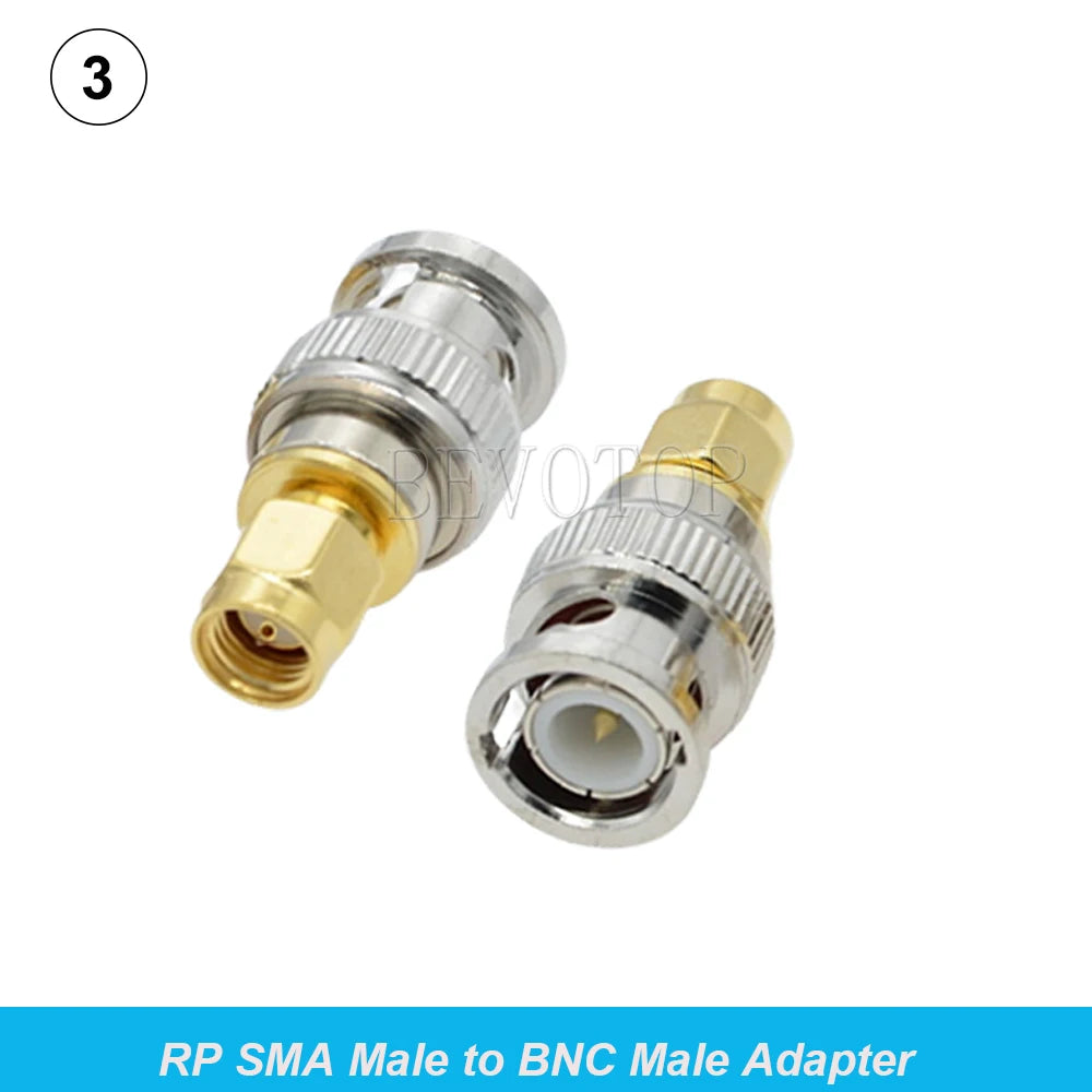 2PCS/Lot SMA Male/Female to BNC M/F Radio Antenna Adapter 50 Ohm RF Coax Converter M/F Radio Antenna Connectors Kit Coaxial