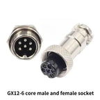 GX12 Aviation Circular Connector GX12-2Pin 3pin 4pin 5pin 6pin 7pin Male Female 12MM M12 Fixed Rear Nut Plug Socket