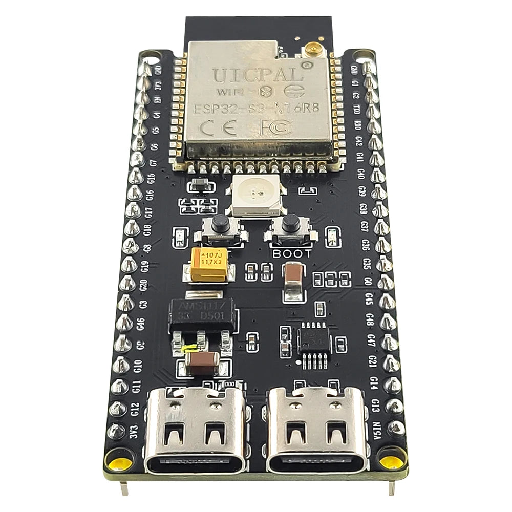 ESP32-S3-DevKitC-1 Development Board BT 2.4G Wifi Module for Arduino 8MB PSRAM 16MB FLASH N16R8 42Pin CH340C Type-C ESP32S3