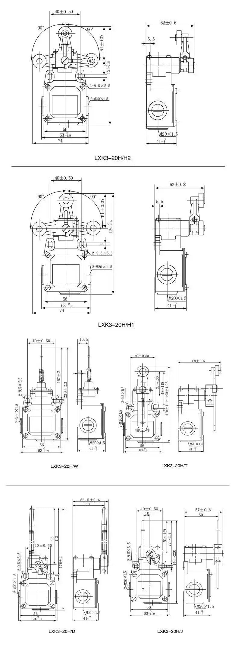 LXK3-20 Limit Switch 10A Rotary Reset Momentary Adjustable Roller Mini Electrical Power Travel Switches NO NC
