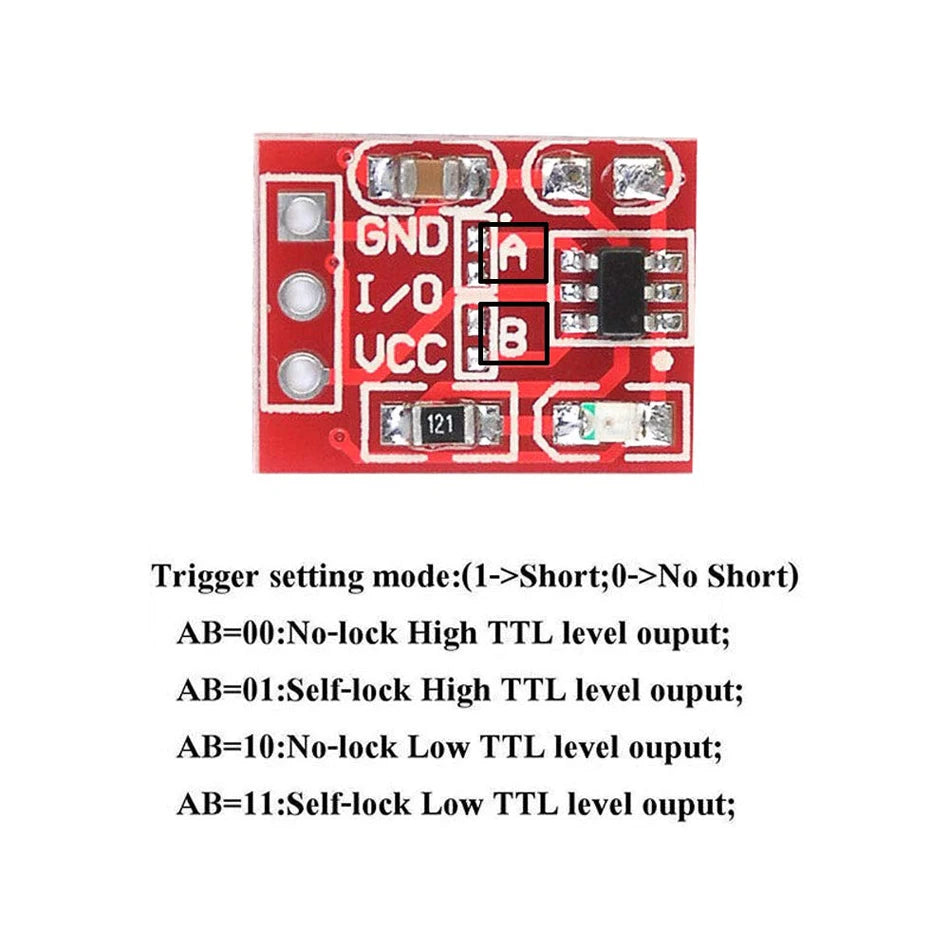 10/20PCS TTP223 Capacitive Touch Switch Button Sensor Module Self Locking for Arduino