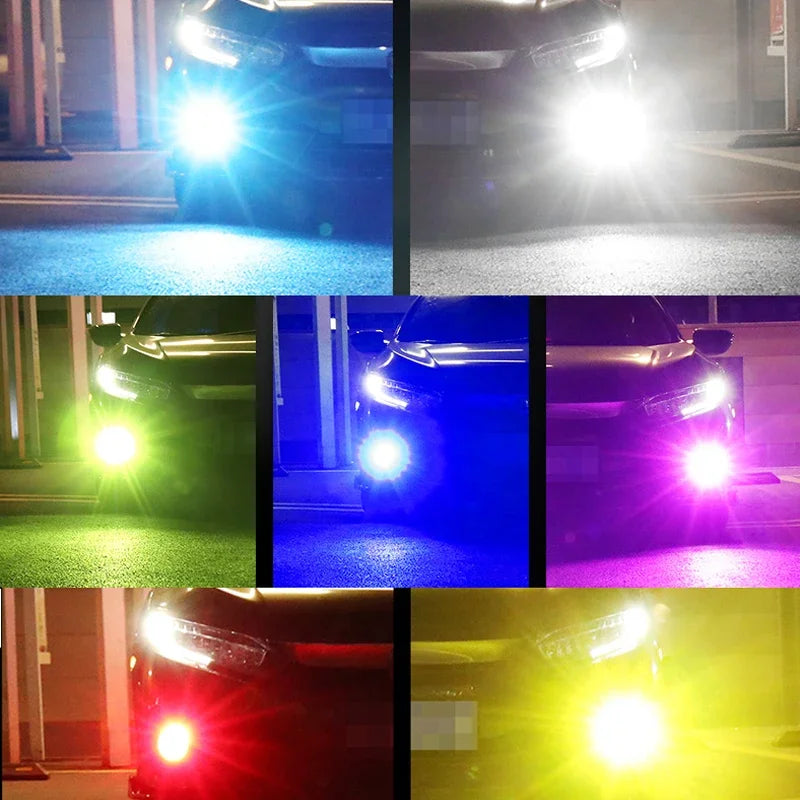 2PCS Strobe Car Fog Lamp H1 H3 H8 H11 LED 9005 HB3 9006 Hb4 H7 Auto Daytime Running Light Flash Driving Bulb White