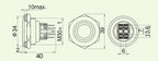 19mm 22mm 25mm 30mm Laser 'ENGINE START STOP' Engine Button ON OFF Ring Illuminated Momentary Push Button Switch+CE+RoHS
