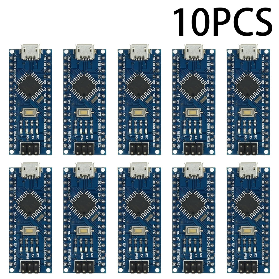 1-10PCS Nano V3.0 ATmega328P/PB CH340 USB Module, Mini Arduino Compatible Board with Bootloader for DIY Electronics Projects