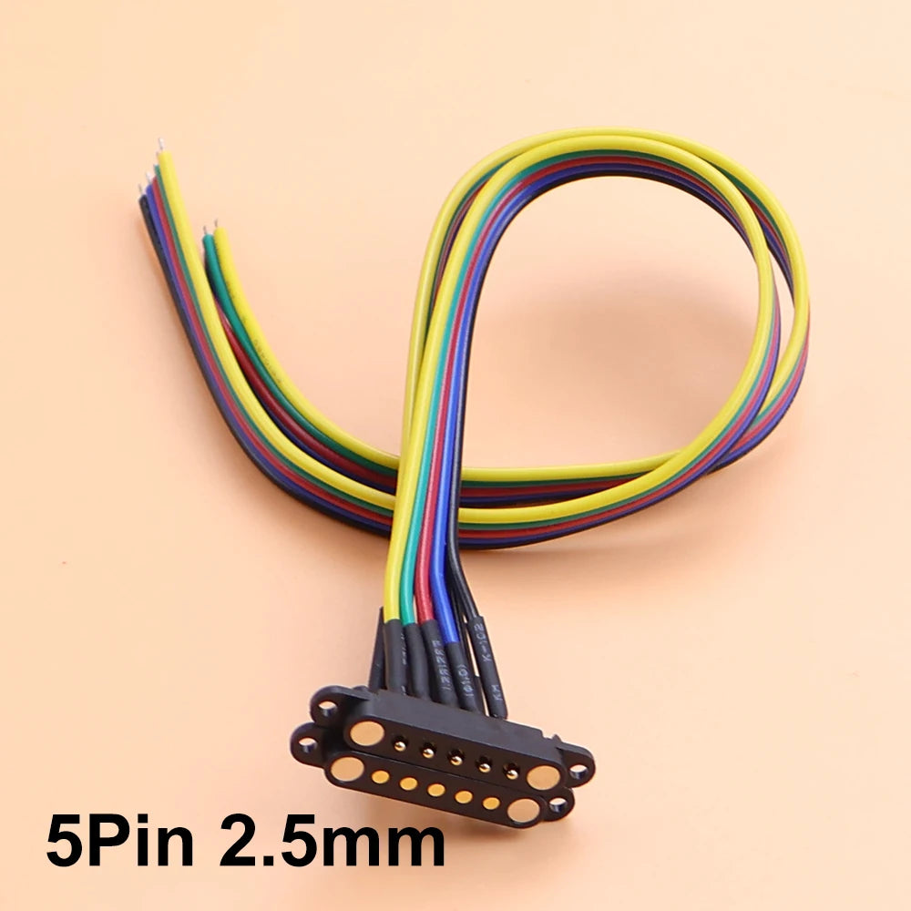 JCD Spring Loaded Male Female 2.5/2.54 MM Pitch 2P 3 4 5 6 7 8 Pole Through Holes PCB BTB Connector 2A DC Magnetic Pogo Pin