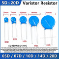 20PCS Varistor Resistor 05D 07D 10D 14D 20D 05D330K 220K 391K 431K 07D471K 10D471K 681K 10D101K 10D330K 471K 14D220K 20D431 821K