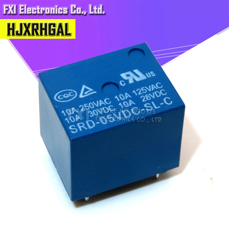 5PCS/LOT Relay SRD-05VDC-SL-C   relays 5PINS 5V DC High Quality