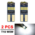 2/4/10/50 PCS T10 W5W LED Bulb CANBUS 12V 4014-15SMD 6500K White Car Interior Dome Door Courtesy  Glove Box License Plate Lights