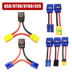 QS8S to XT90/60 TRX EC5 Anti-ignition Plug Male Female Model Aircraft Adapter Cable for Plant Protection Machine Lithium Battery