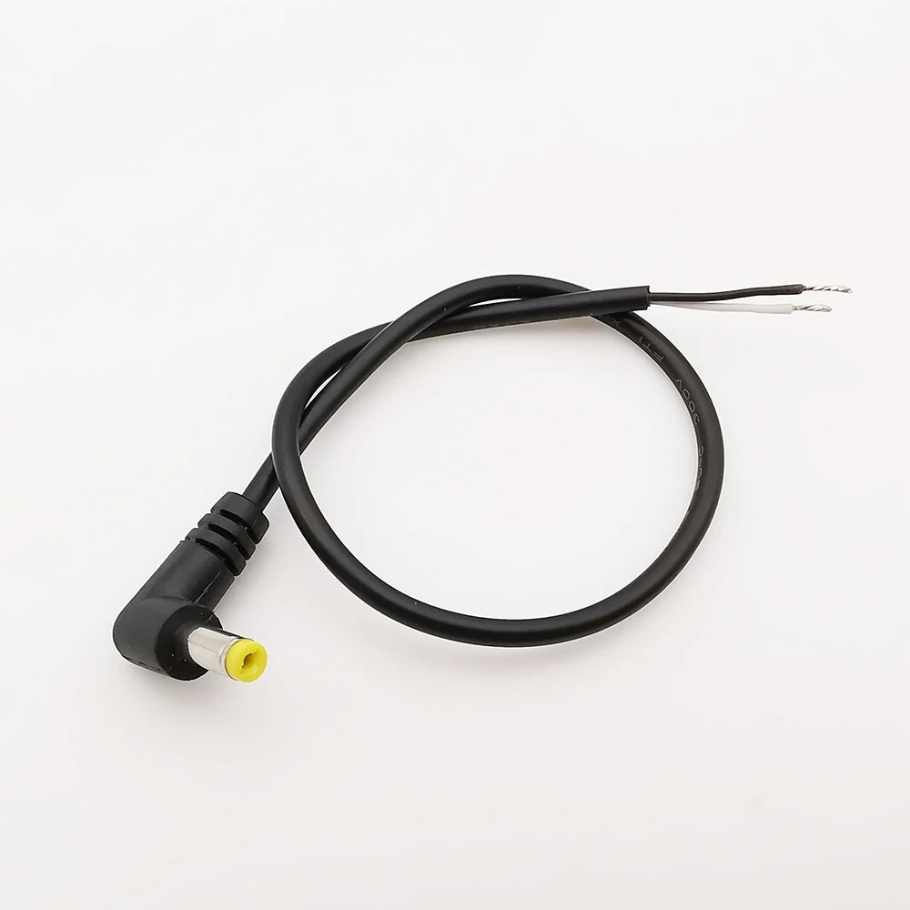 1Pcs DC Power Connector 2.5x0.7/3.5x1.35/4.0x1.7/4.8x1.7/5.5x2.1/5.5x2.5mm Male Plug Cable Right Angled 90 Degree Power Cable