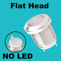 1 pc 12mm metal push button waterproof nickel plated brass switch flat high head Round shape momentary self reset 1NO latching