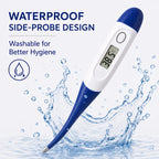 AiQUE Digital Pet Thermometer Fast Read Soft Tip Rectal Oral Temperature Meter for Dogs Cats Pets Memory Recall Veterinary Tool
