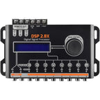 US Shipping Car Audio DSP 2.8X Digital Crossover Equalizer 8 Channel Signal Processor with Sequencer Remote Relay