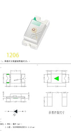 4000pcs 0603 SMD LED White Red Blue Yellow Green Orange Warm White Pink Purple RGB Light Emitting Diode