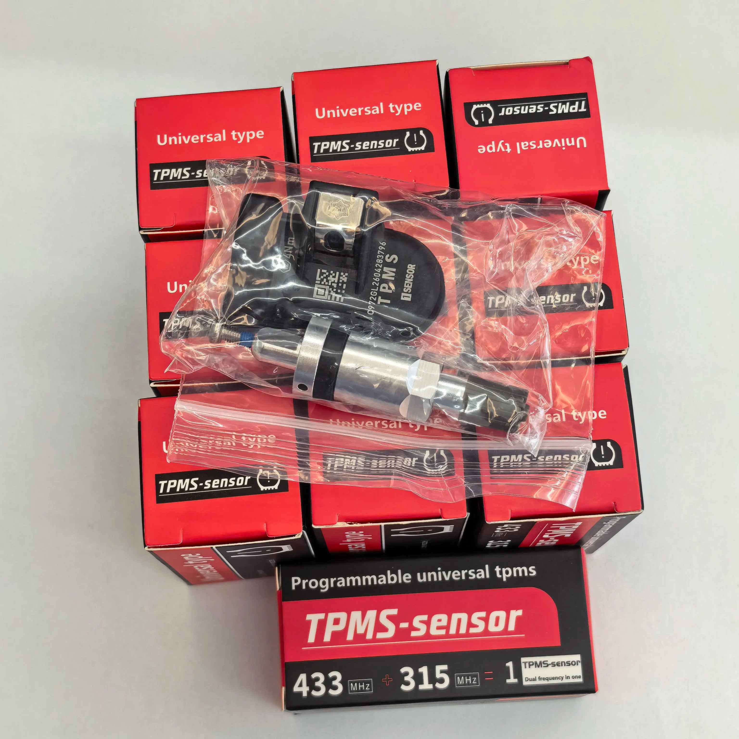 10Pcs Universal TPMS Tire Pressure Programmable Sensor  For Tool TS408 TS508 ITS600 315MHZ+433Mhz 2 In 1 Sensor