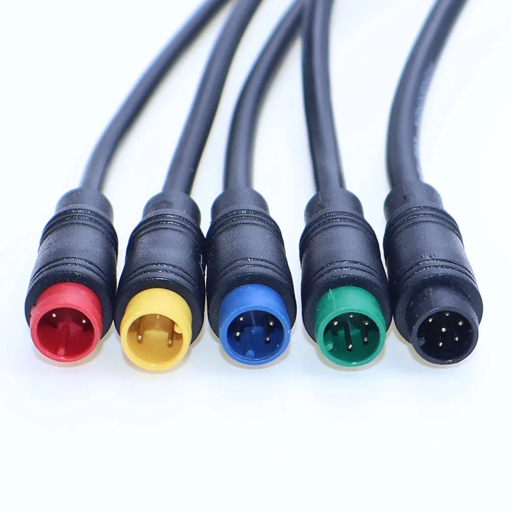 M6 M8 1 Male To 2 Female 2/3/4/5/6 Pin Ebike Splitter Sensor Connector Plug Electric Bicycle Butt Waterproof Cable Joint 40CM