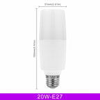 No Flicker 5W 10W 15W 20W LED Cylindrical Corn Bulb E27 E14 Light Bulb AC220V LED Lamp Home Decoration Chandelier Candle Light