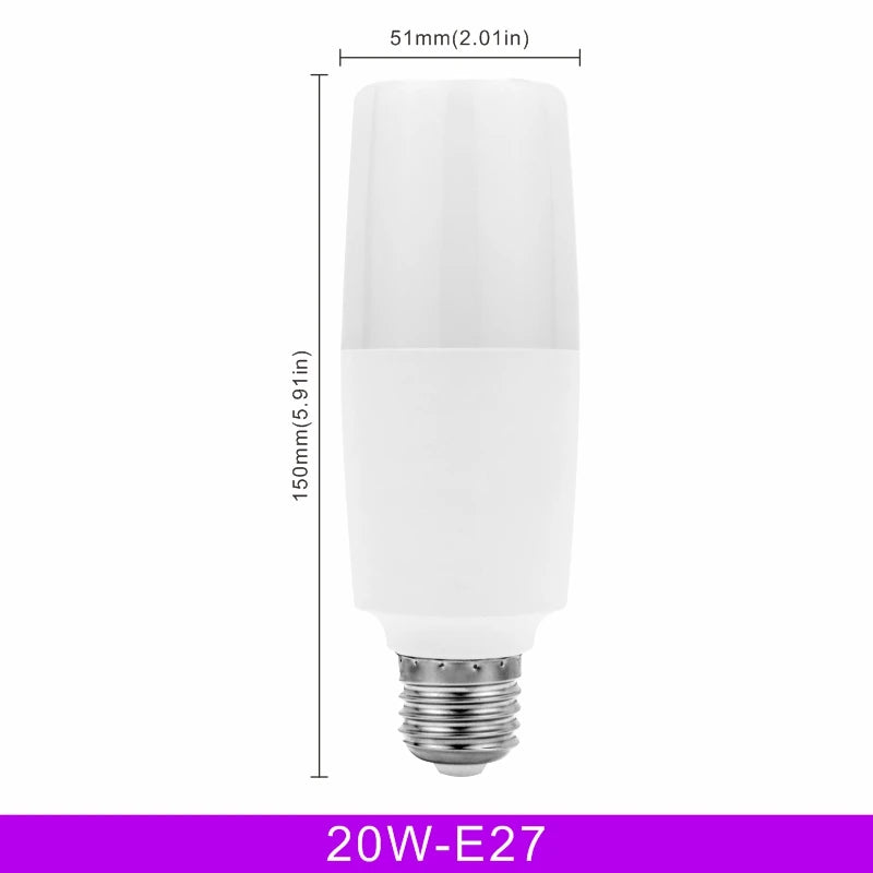 No Flicker 5W 10W 15W 20W LED Cylindrical Corn Bulb E27 E14 Light Bulb AC220V LED Lamp Home Decoration Chandelier Candle Light