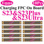 10Pcs USB Charging FPC Connector On Board For Samsung S23 S24 S22 Ultra S21 Plus Note 20 FE S21FE S10  Connector USB Dock Port
