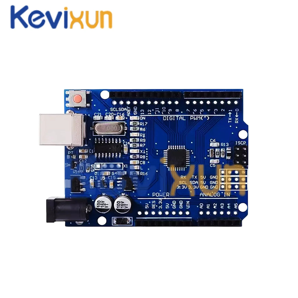 1-10PCS UNO R3 CH340G MEGA328P Chip for Arduino UNO R3 + USB/TYPE-C CABLE ATMEGA328P-AU Development Board 16Mhz