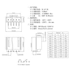 MX2.54 TJC8 Dupont Connector 2/3/4/5/6/7/8/9/10Pin With Lock Buckle Single Row 2.54mm Right Angle Straight/Curved Needle