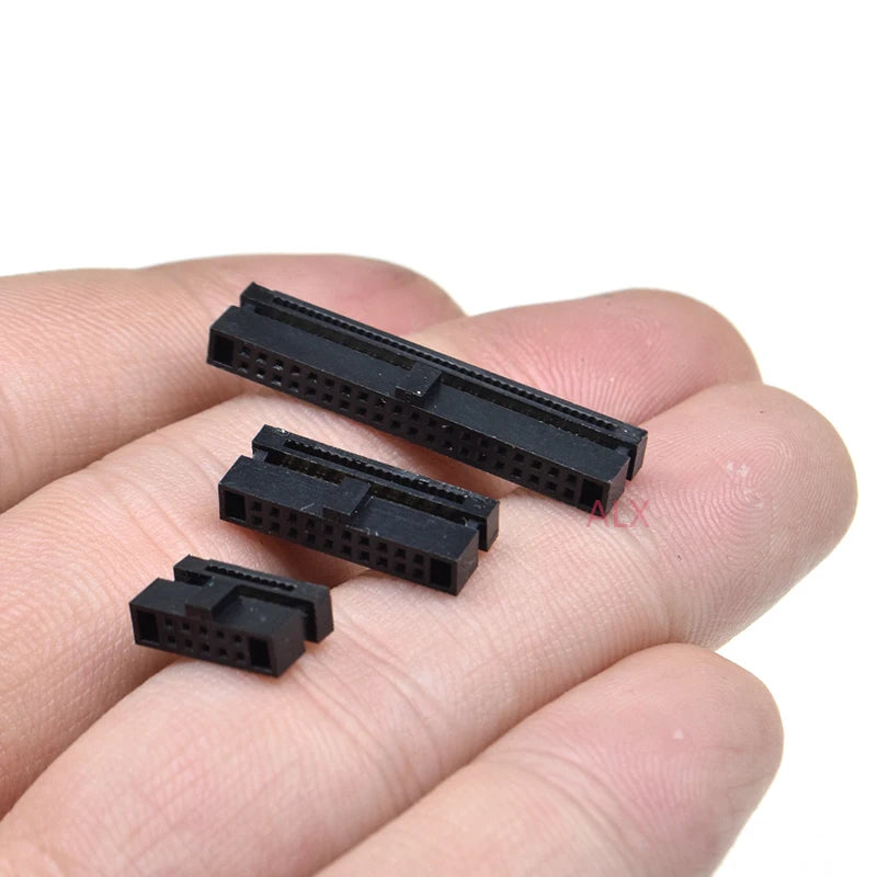 5/10pcs 1.27mm Pitch Fc-6/8/10/16/20/40 Pin Female Header Idc Socket Connector For 0.635mm Flat Ribbon Cable Wire 6p 10p 20p 40p