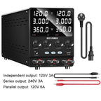 NICE-Power Dual Lab Power Supply 30V 10A Adjustable 3 Channel 60V 120V 240V Digital Bench Power Source Multiple Series Parallel