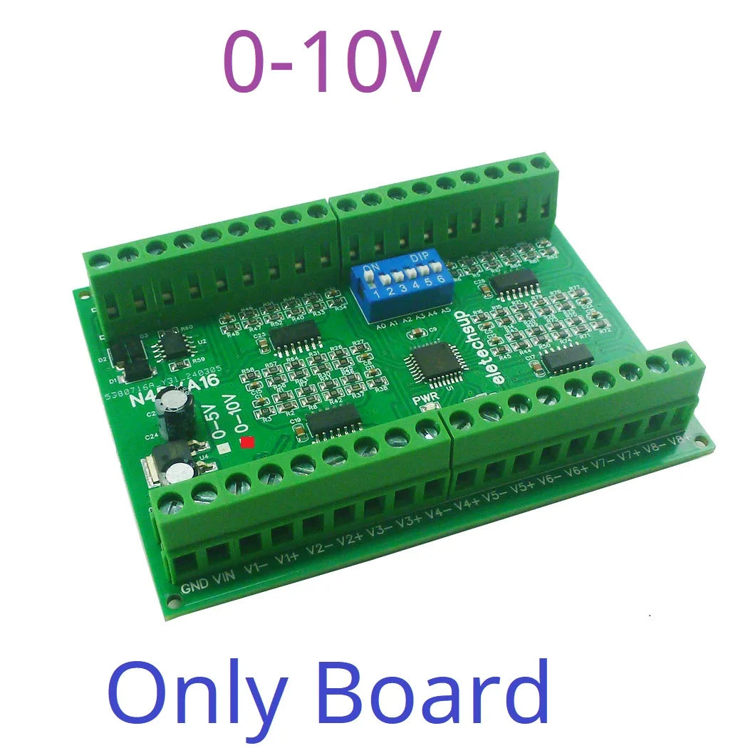 Modbus 16CH Differential Voltage Collector 0-5V 0-10V RS485 Analog Input Module for LI-ON LI-PO NIMH Lifepo4 Battery Measurement