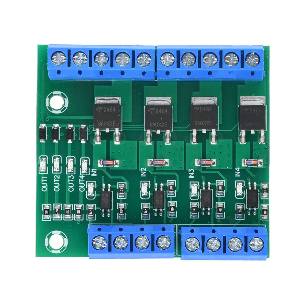 DC 3.7V~27V Optocoupler Isolated Driver Module 4 Channel MOS Tube FET Pulse Trigger Switch Controller Board for Motor LED Light
