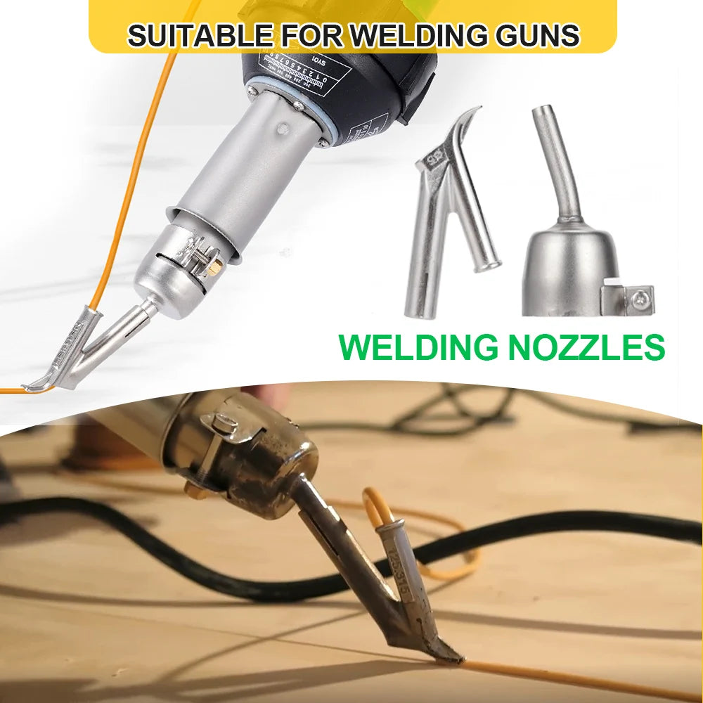 1600W Plastic Hot Air Welding Gun Kit AC220V Adjustable Temp With Full Nozzles Tools For PVC Plastic Welding Repair Project Work