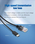 POE Splitter 48V to 5V Micro USB tpye-C 100Mbps and1000Mbps Gigabit POE Camera Injector Power Supply for Huawei Hikvision