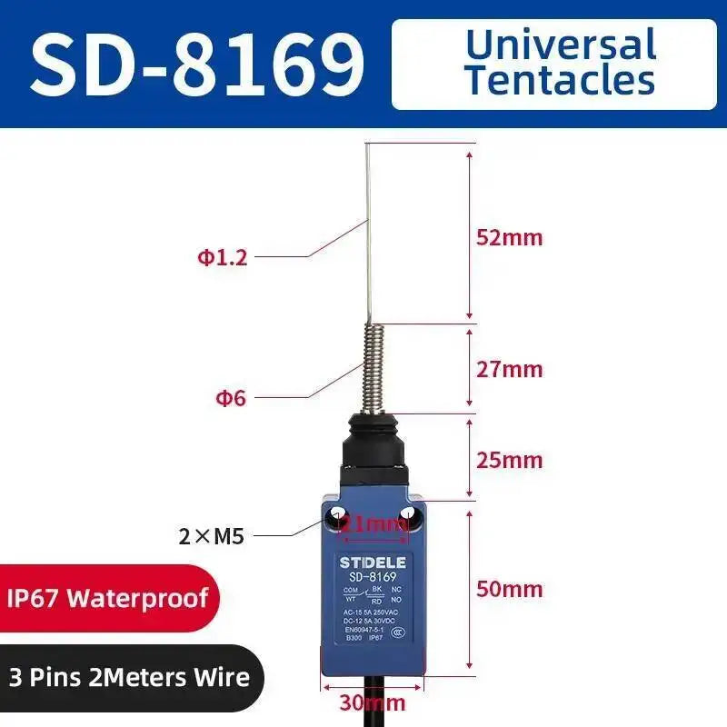 IP67 Waterproof Limit Switch Fecal Scraper Machine Sealing Micro Action SD-8108 Roller 8107 Outdoor ME-8104 Breeding