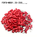 100pcs/50 pairs Female/Male Spade Connectors 16-14 AWG Spade Quick Disconnect Connectors Insulated Spade Wire Crimp Terminal