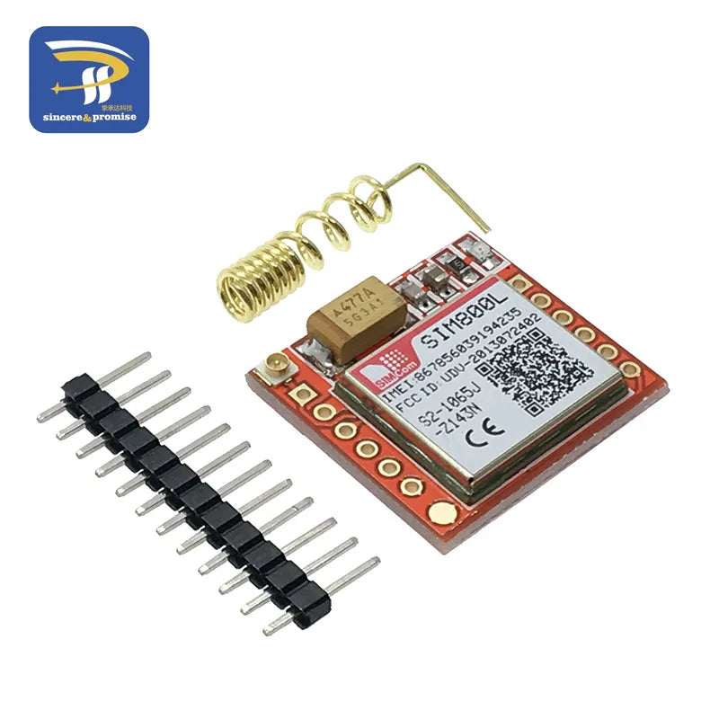 Smallest SIM800L GPRS GSM Module Kit MicroSIM Card Core BOard Quad-band TTL Serial Port With the Antenna DIY